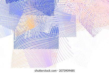 Light Blue, Red vector background with wry lines. A sample with colorful lines, shapes. Brand new design for your ad.