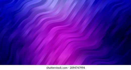 Light Blue, Red vector background with bent lines. Abstract illustration with bandy gradient lines. Pattern for commercials, ads.