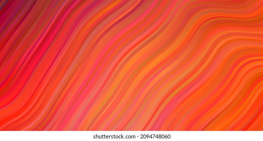 Light Blue, Red vector background with bows. Colorful geometric sample with gradient curves.  Best design for your ad, poster, banner.