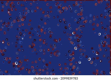 Light Blue, Red vector background with bubbles. Glitter abstract illustration with blurred drops of rain. Design for posters, banners.