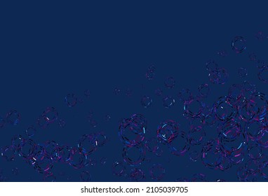 Light Blue, Red vector background with bubbles. Modern abstract illustration with colorful water drops. Pattern of water, rain drops.