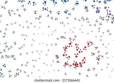 Light Blue, Red vector background with bent ribbons. Blurred geometric sample with gradient bubbles.  Marble style for your business design.