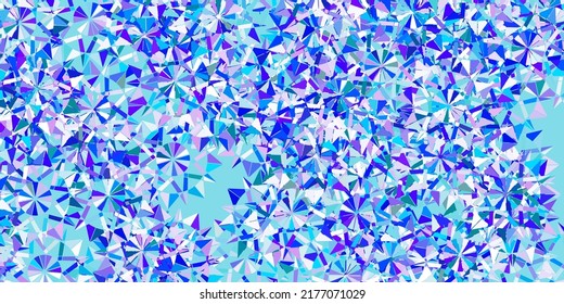 Light blue, red vector background with christmas snowflakes. Abstract gradient colorful snowflakes and snow elements. Poster, banner  for New year design.