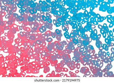 Light Blue, Red vector background with bubbles. Beautiful colored illustration with blurred circles in nature style. Completely new template for your brand book.