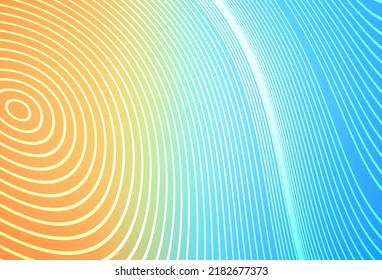 Light Blue, Red vector background with bent lines. Modern gradient abstract illustration with bandy lines. Brand new design for your ad.