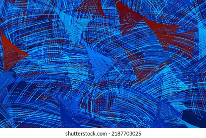 Light Blue, Red vector background with abstract shapes.