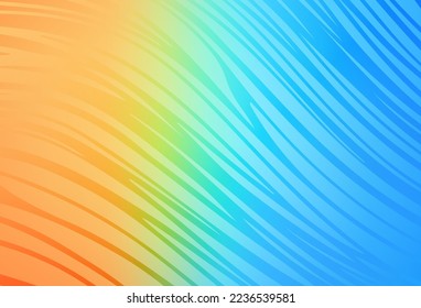 Light Blue, Red vector background with lines. Modern gradient abstract illustration with bandy lines. Pattern for your business design.