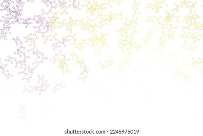 Light Blue, Red vector background with forms of artificial intelligence. Colored AI structure with gradient lines and dots. Design for depiction of cyber innovations.