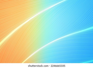 Light Blue, Red vector background with wry lines. Smart illustration in abstract style with gradient lines.  Pattern for your design.