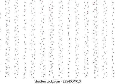 Light Blue, Red vector background with music symbols. Isolated colorful music keys on abstract background. Template for fasion magazines.