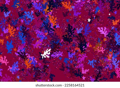 Light Blue, Red vector background with abstract shapes. Decorative design in abstract style with random forms. Background for a cell phone.