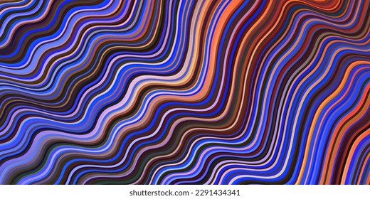 Light Blue, Red vector background with curved lines. A sample with colorful lines, shapes. New composition for your brand book.