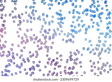 Light Blue, Red vector background with bubbles. Beautiful colored illustration with blurred circles in nature style. Pattern of water, rain drops.