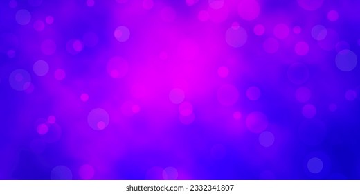 Light Blue, Red vector background with circles. Glitter abstract illustration with colorful drops. Design for your commercials.