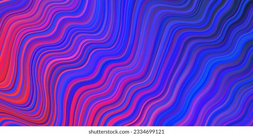 Light Blue, Red vector background with wry lines. Modern gradient abstract illustration with bandy lines. Elegant pattern for a brand book.