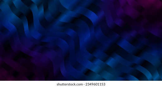 Light Blue, Red vector background with bent lines. Gradient illustration in simple style with bows. Template for cellphones.