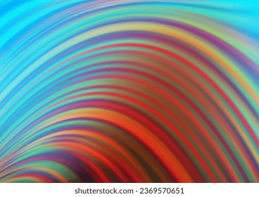 Light Blue, Red vector background with abstract lines. Blurred geometric sample with gradient bubbles.  Brand new design for your ads, poster, banner.