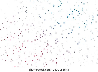 Light Blue, Red vector background with rectangles. Rectangles on abstract background with colorful gradient. Background for cell phones.
