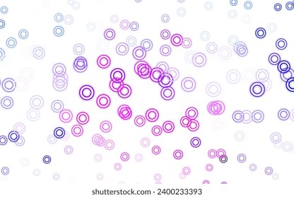 Light Blue, Red vector background with bubbles. Glitter abstract illustration with blurred drops of rain. Design for your business advert.
