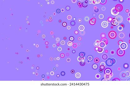 Light Blue, Red vector background with bubbles. Blurred decorative design in abstract style with bubbles. New template for your brand book.