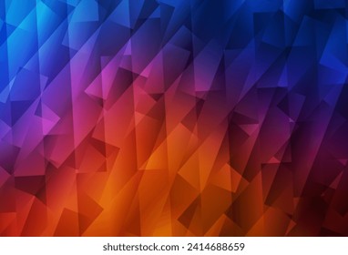 Light Blue, Red vector background in polygonal style. Abstract gradient illustration with rectangles. Smart design for your business advert.