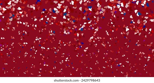 Light blue, red vector background with random forms. Illustration with colorful shapes in abstract style. Background for cell phones.