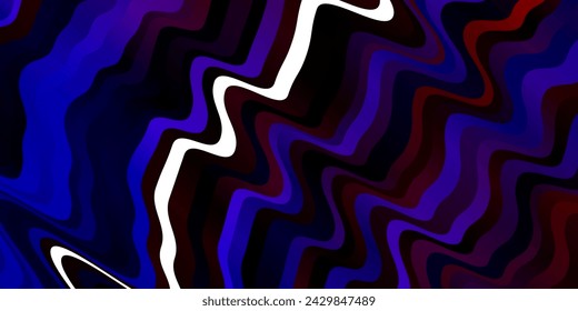 Light Blue, Red vector background with curved lines. Colorful illustration, which consists of curves. Smart design for your promotions.