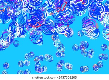 Light Blue, Red vector background with abstract shapes. Decorative design in abstract style with random forms. Best smart design for your business.