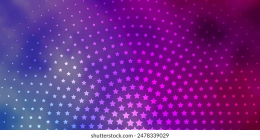 Light Blue, Red vector background with small and big stars. Colorful illustration with abstract gradient stars. Pattern for wrapping gifts.