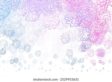 Light Blue, Red vector background with spots, lines. Decorative design in abstract style with bubbles, lines. Pattern for beautiful websites.