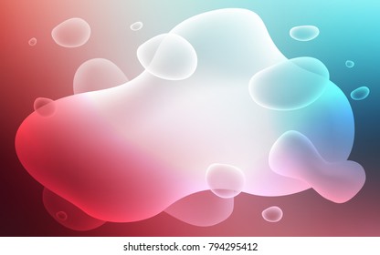 Light Blue, Red vector background with bent lines. Shining crooked illustration in memphis style. New composition for your brand book.