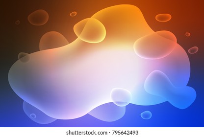 Light Blue, Red vector background with lava shapes. Colorful abstract illustration with gradient lines. The template for cell phone backgrounds.