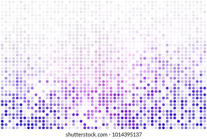 Light Blue, Red vector red banner with set of circles, dots. Donuts Background. Creative Design Template. Technological halftone illustration.