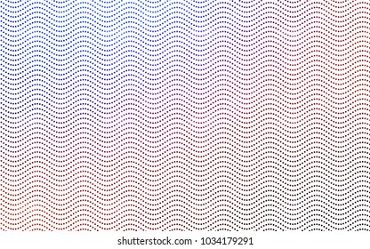 Light Blue, Red vector banner with circles, spheres. Abstract spots. Background of Art bubbles in halftone style with colored gradient.