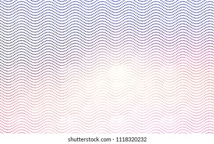 Light Blue, Red vector red banner with set of circles, dots. Donuts Background. Creative Design Template. Technological halftone illustration.