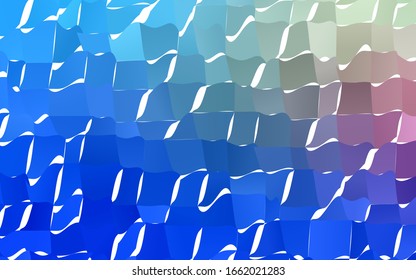 Light Blue, Red vector banner with circles, spheres. Abstract spots. Background of Art bubbles in halftone style with colored gradient.