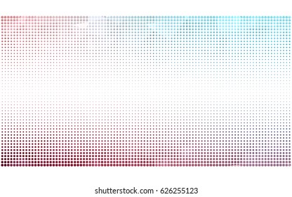 Light Blue, Red vector banner set of circles, spheres. Donuts Background. Creative Design Templates. Technology halftone illustration.