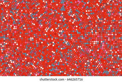 Light Blue, Red vector banner with circles, spheres. Abstract spots. Background of Art bubbles in halftone style with colored gradient.