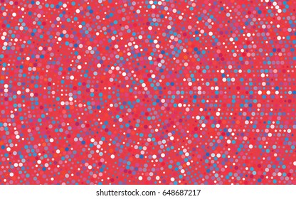 Light Blue, Red vector red banner with set of circles, dots. Donuts Background. Creative Design Template. Technological halftone illustration.