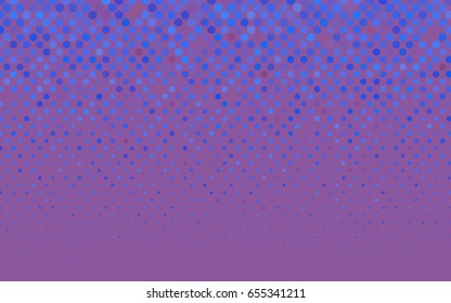 Light Blue, Red vector banner with circles, spheres. Abstract spots. Background of Art bubbles in halftone style with colored gradient.