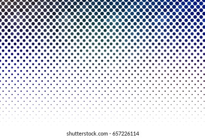 Light Blue, Red vector banner with circles, spheres. Abstract spots. Background of Art bubbles in halftone style with colored gradient.