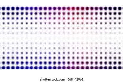 Light Blue, Red vector banner set of circles, spheres. Donuts Background. Creative Design Templates. Technology halftone illustration.