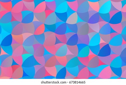 Light Blue, Red vector banner with circles, spheres. Abstract spots. Background of Art bubbles in halftone style with colored gradient.