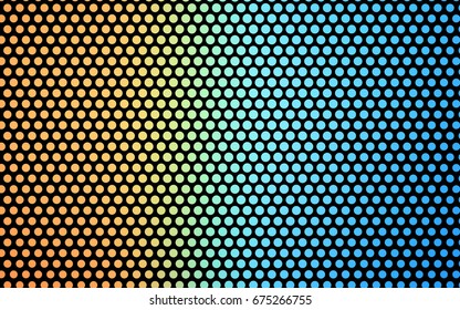 Light Blue, Red vector banner with circles, spheres. Abstract spots. Background of Art bubbles in halftone style with colored gradient.