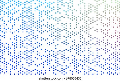 Light Blue, Red vector banner with circles, spheres. Abstract spots. Background of Art bubbles in halftone style with colored gradient.