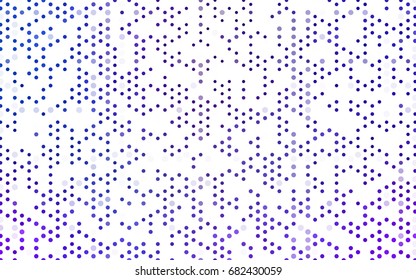 Light Blue, Red vector red banner with set of circles, dots. Donuts Background. Creative Design Template. Technological halftone illustration.