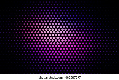 Light Blue, Red vector banner with circles, spheres. Abstract spots. Background of Art bubbles in halftone style with colored gradient.