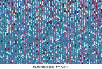 Light Blue, Red vector banner with circles, spheres. Abstract spots. Background of Art bubbles in halftone style with colored gradient.