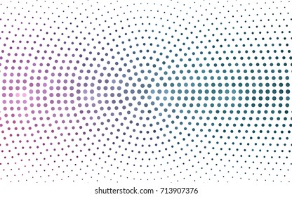 Light Blue, Red vector banner set of circles, spheres. Donuts Background. Creative Design Templates. Technology halftone illustration.