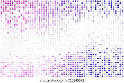 Light Blue, Red vector banner with circles, spheres. Abstract spots. Background of Art bubbles in halftone style with colored gradient.